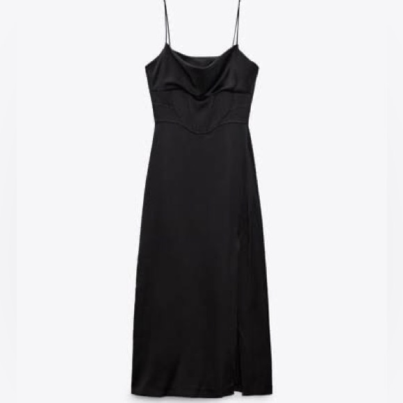 Zara Lingerie midi satin dress - Picture 5 of 8